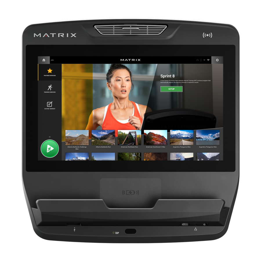 Горизонтальный велотренажер MATRIX Lifestyle с консолью Touch Base