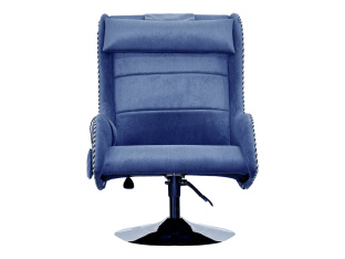 Дизайнерское массажное кресло EGO Max Comfort EG3003 Синий (Микрошенилл)